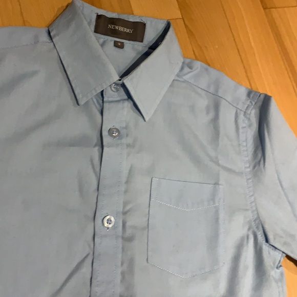 EUC Boys Newberry Light Blue Button Up Dress Shirt - size 12 - Picture 7 of 16